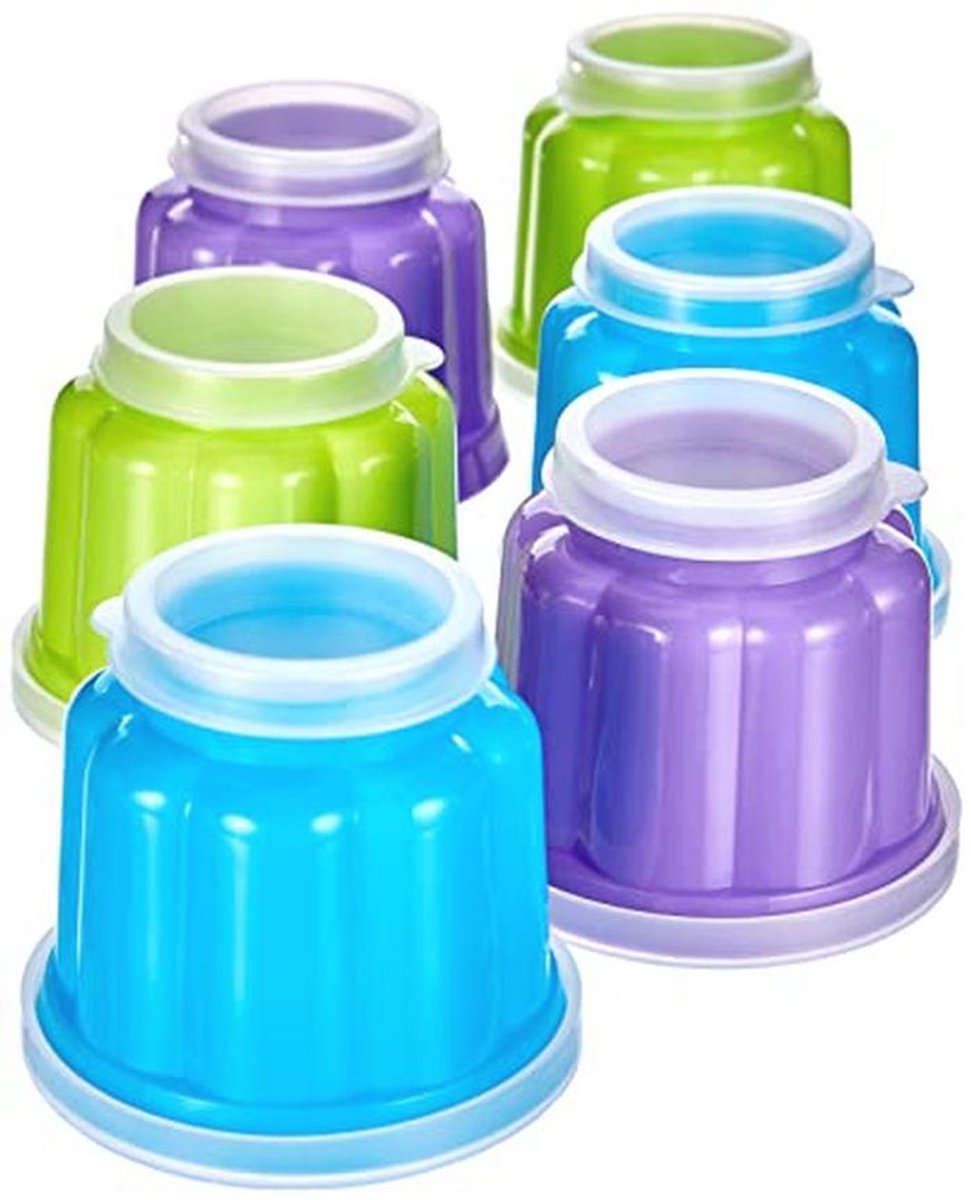 Set van 6 Jelly Molds - Veelkleurige Gelatine Vormen