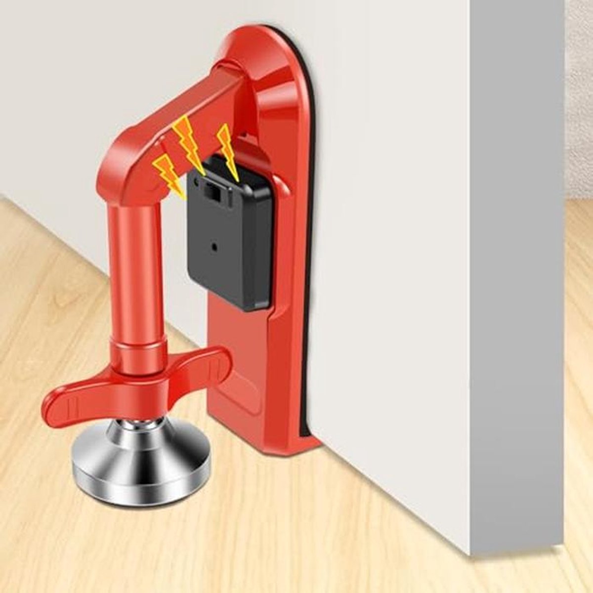 Draagbare Deurvergrendeling - Deurbeveiliging - Extra Veiligheid - Dubbel Alarm Systeem - 120 x 88 mm - Metaal