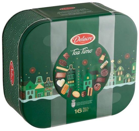 Delacre Tea Time 1kg - Koekjesdoos - 16 verschillende koekjes - 1000g