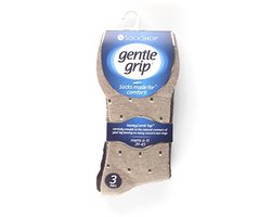 Mannen Gentle Grip Sokken - 6 Paar Geen Elastische Sokken - Comfortabel en Ademend - Bruin - Maat 39-45