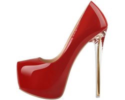 Elegante Dames Plateau Pumps met Hoge Hakken voor Feestelijk Gebruik