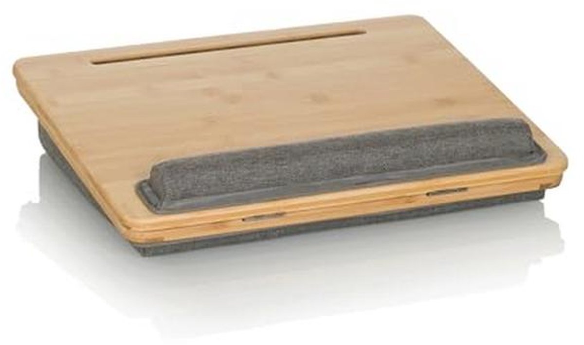 Laptop Onderlegger Bamboe met Kussen - Comfortabel en Multifunctioneel