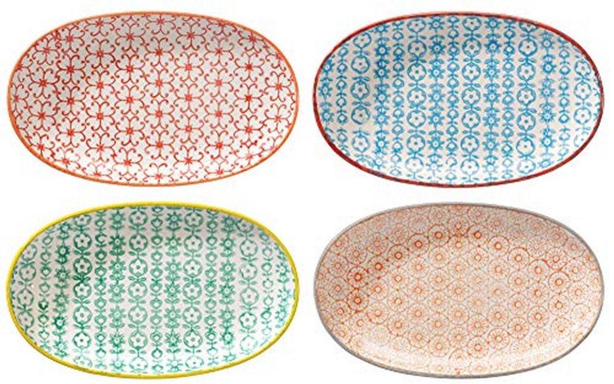 Ovale serveerborden set van 4