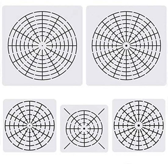 4 stuks enkele tulp stencils voor het schilderen van 5,9x5,9 inch tulp bloemen sjablonen