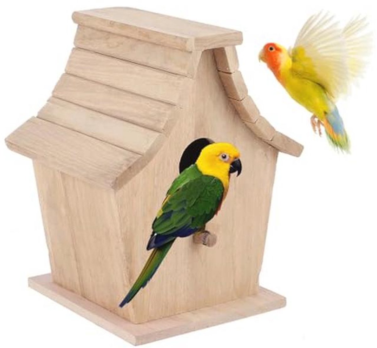 Birdhouses,Wood Hanging Bird Nests Outdoor Grow Box Ornaments DIY Painting Pet Supplies Garden Patio Decorative For Parrots Swallow Sparrow