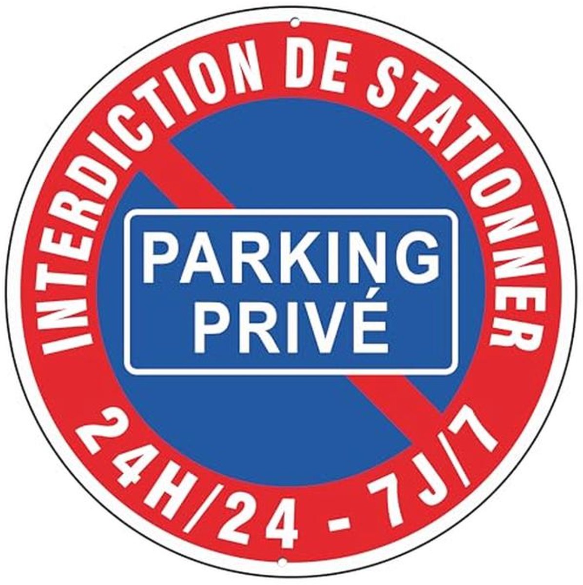 Parkeerplaats bord van aluminiumcomposietmateriaal voor binnen en buiten, Ø 30 cm