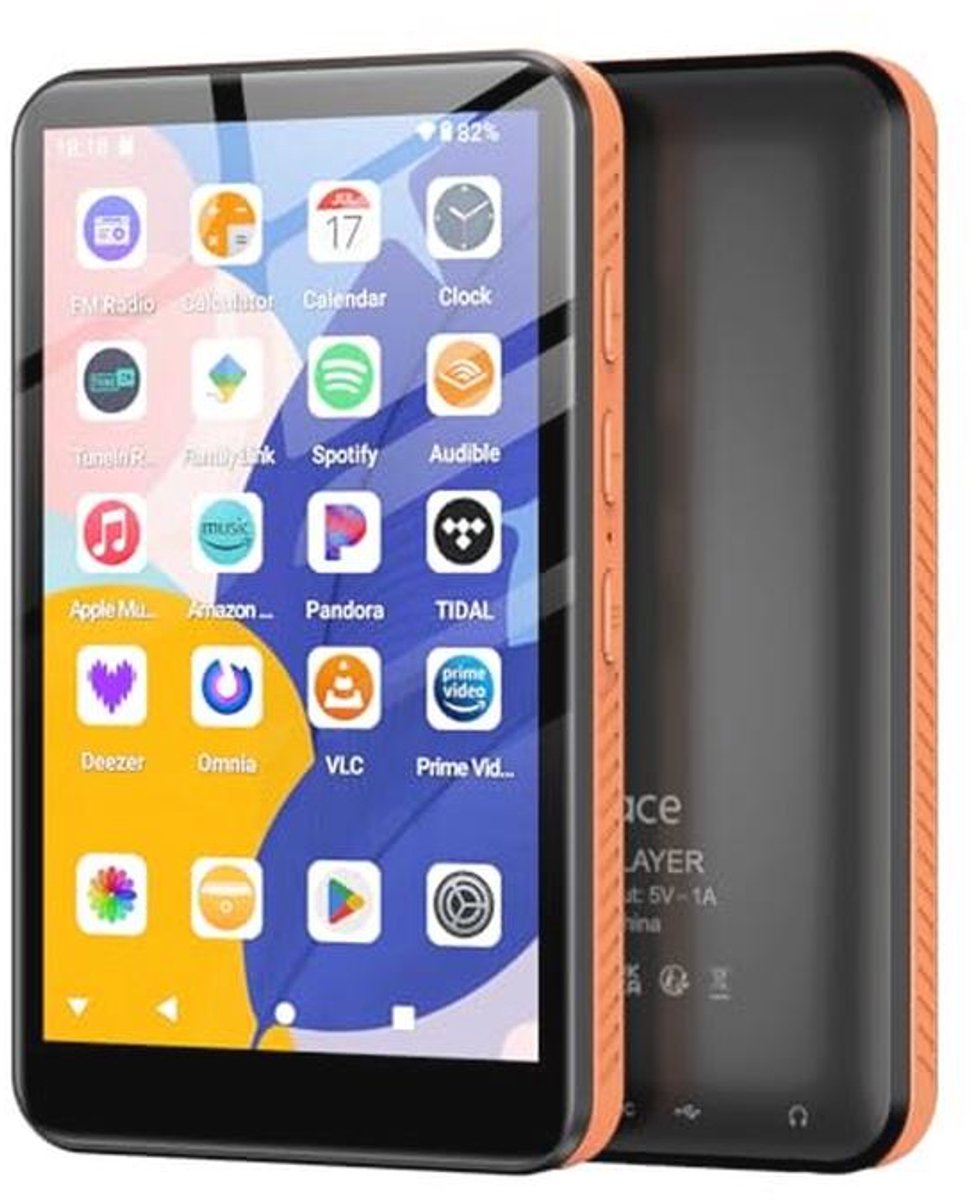160GB MP3-speler met Bluetooth, wifi, Android, 4 inch touchscreen