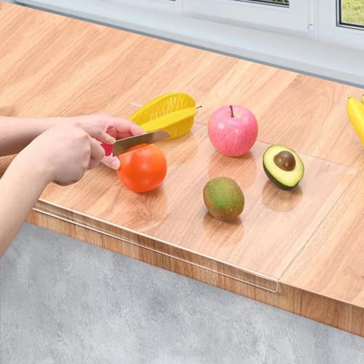 Transparante Acryl Snijplank 40 x 33 cm met Antislip en Beschermende Randen