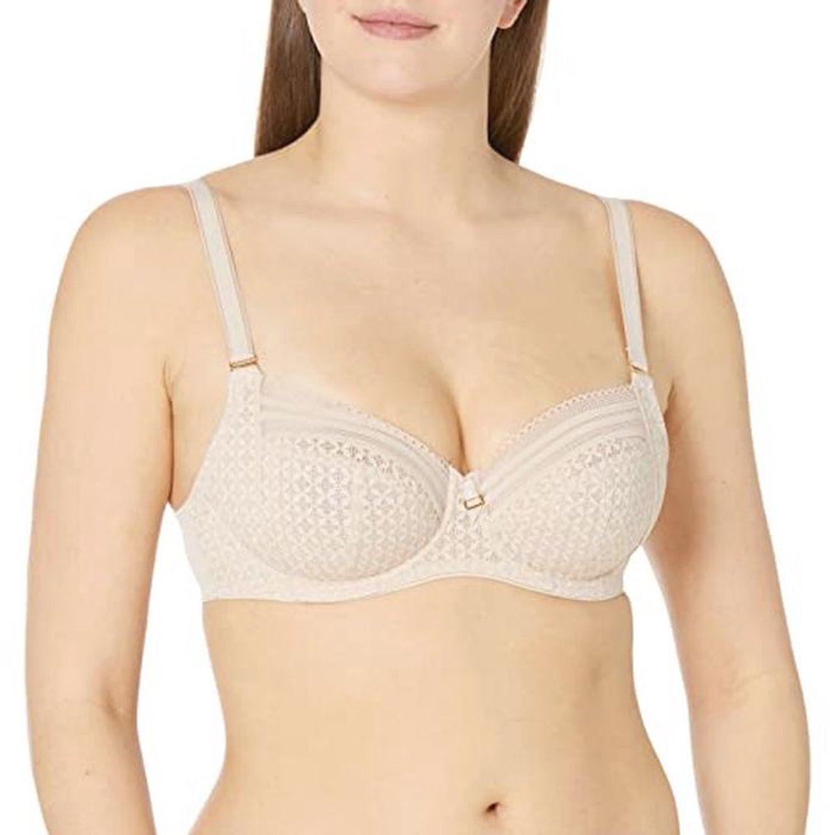 Comfortabele BH met Kant en Ondersteuning in Natuurlijke Beige - 75H