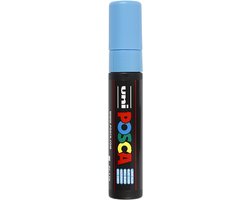 Uni Posca Marker PC-17K Verf Glas Pen Brede Beitel Tip 15mm Licht Blauw