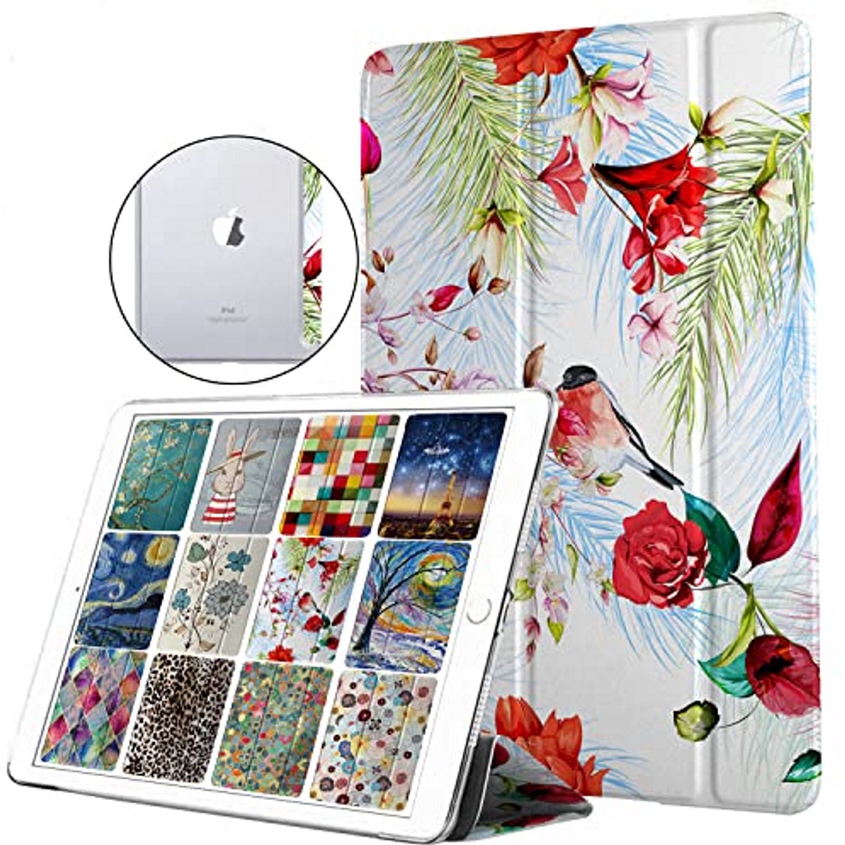 Cases voor iPad Air 2 2014 - Drievoudige Gedrukte Harde Transparante Achterkant