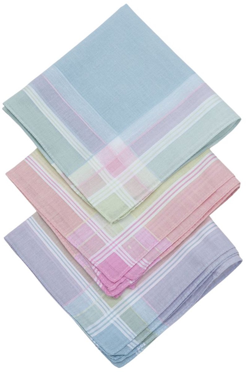D&L Dames Zakdoeken - Gestreept - 29 x 29cm - 12 Stuks - 100% Katoen Gesatineerd