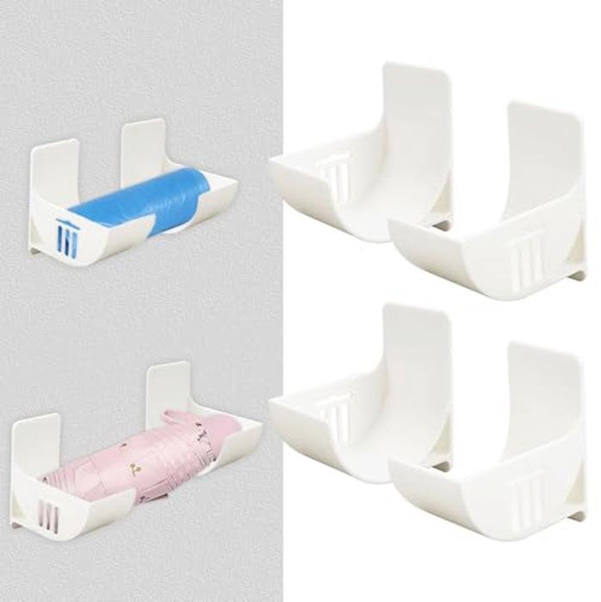 Wandgemonteerde Keukenorganizer voor Afvalzakken - 2 Paar Zelfklevend