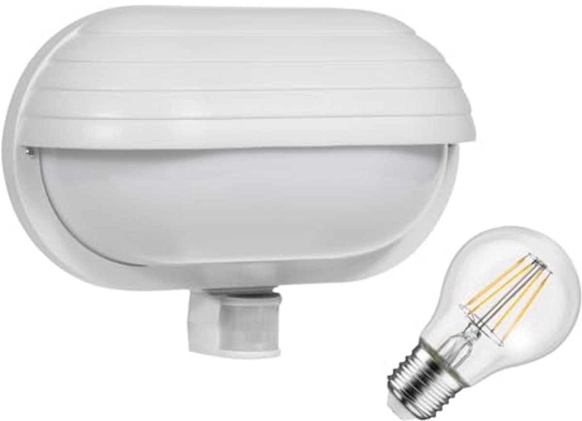 Wandlamp voor buiten met LED en bewegingssensor 180°, tot 9 meter officieel
