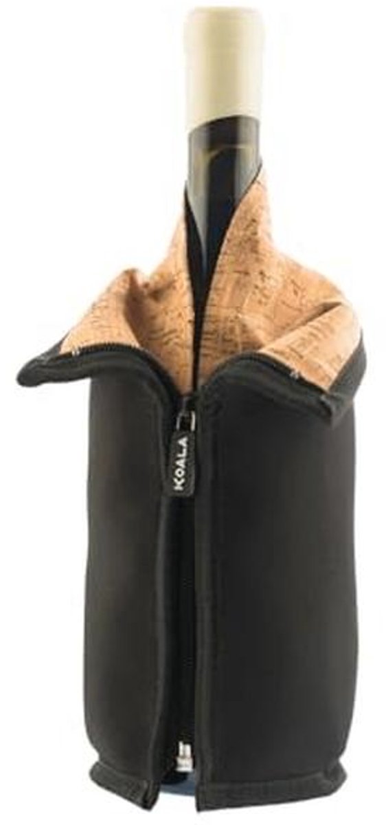 Elegante neopreen wijn- en champagnekoeler met ritssluiting en antislip