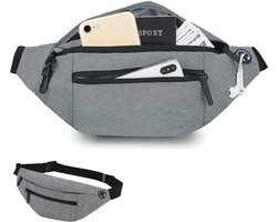 OKWISH Heuptassen – Multifunctionele Heuptas Met Diefstalbestendig Ontwerp, Ideaal Voor Telefoon, Portemonnee En Sleutels, Comfortabel Te Dragen – Grijs – Nylon