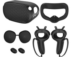 Geschikt voor Van toepassing opMeta/Oculus Quest 2Siliconen beschermhoesje, set van vijf stuksVRAccessoires: handgreepafdekking, hoofdeenheidafdekking-zwart