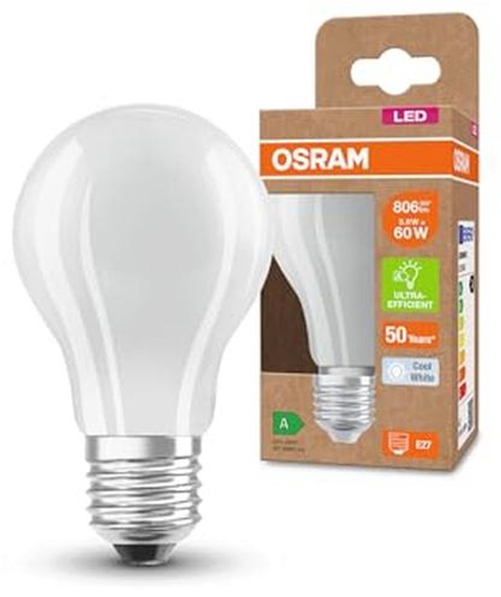 E27 LED Gloeilamp - Classic Ball Shape - 3.6W - 806 Lumen - Koel Wit Licht - Energiebesparend