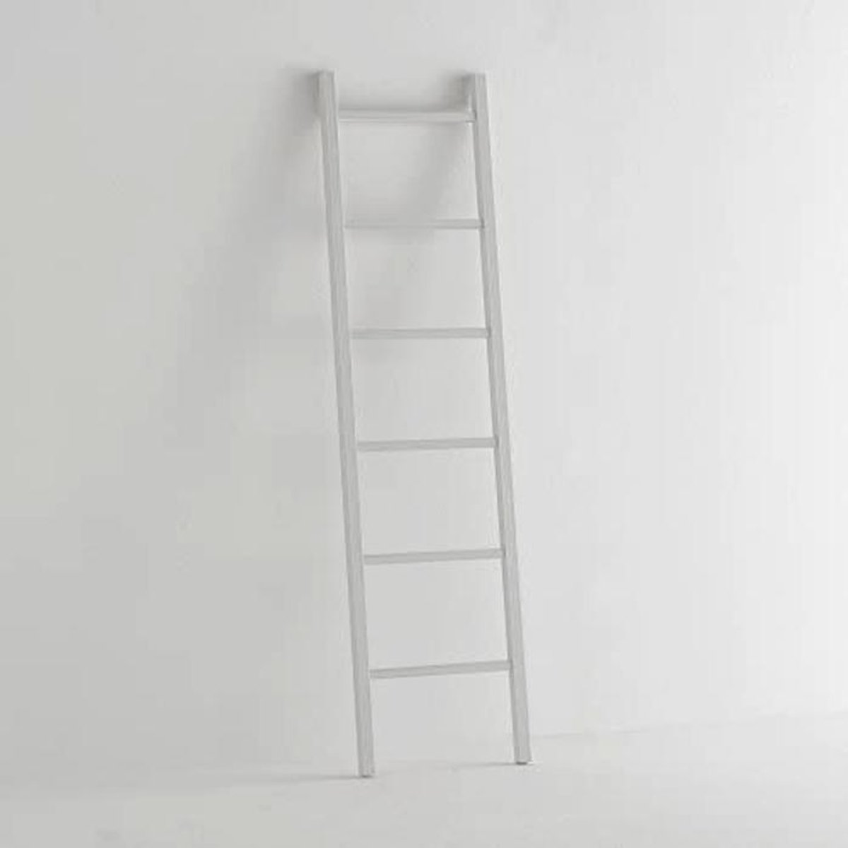 Decoratieve ladder van essenhout, 160 x 40 cm, multifunctionele kledingstang en handdoekho
