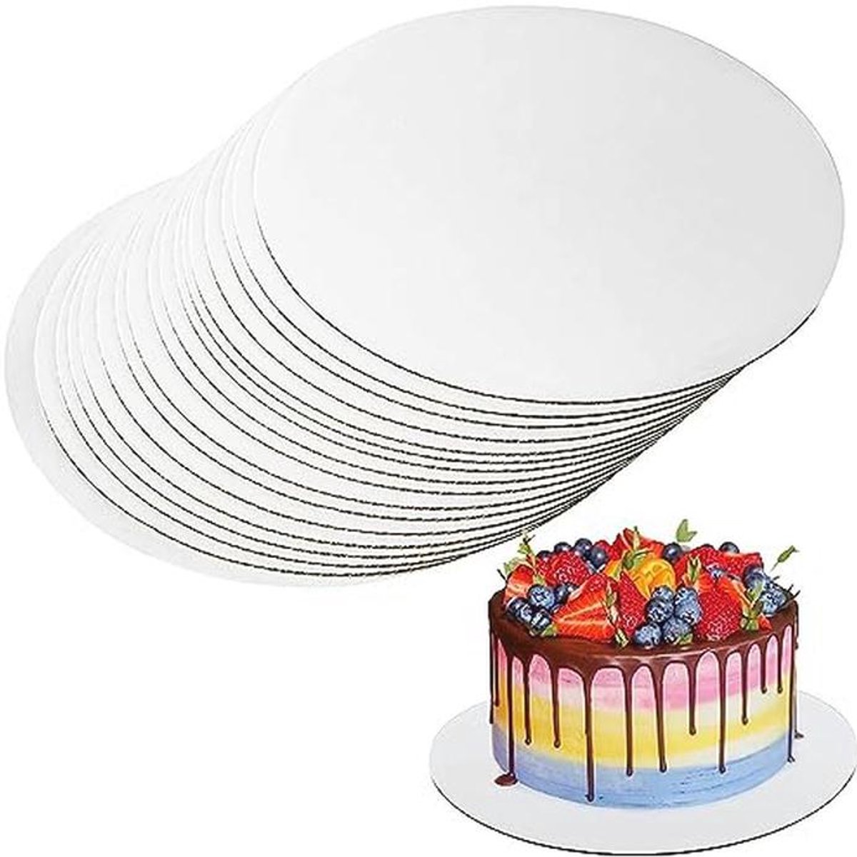Ronde Taartonderlegger 30 cm - Premium Taartplateau voor Taarten - 10 Stuks