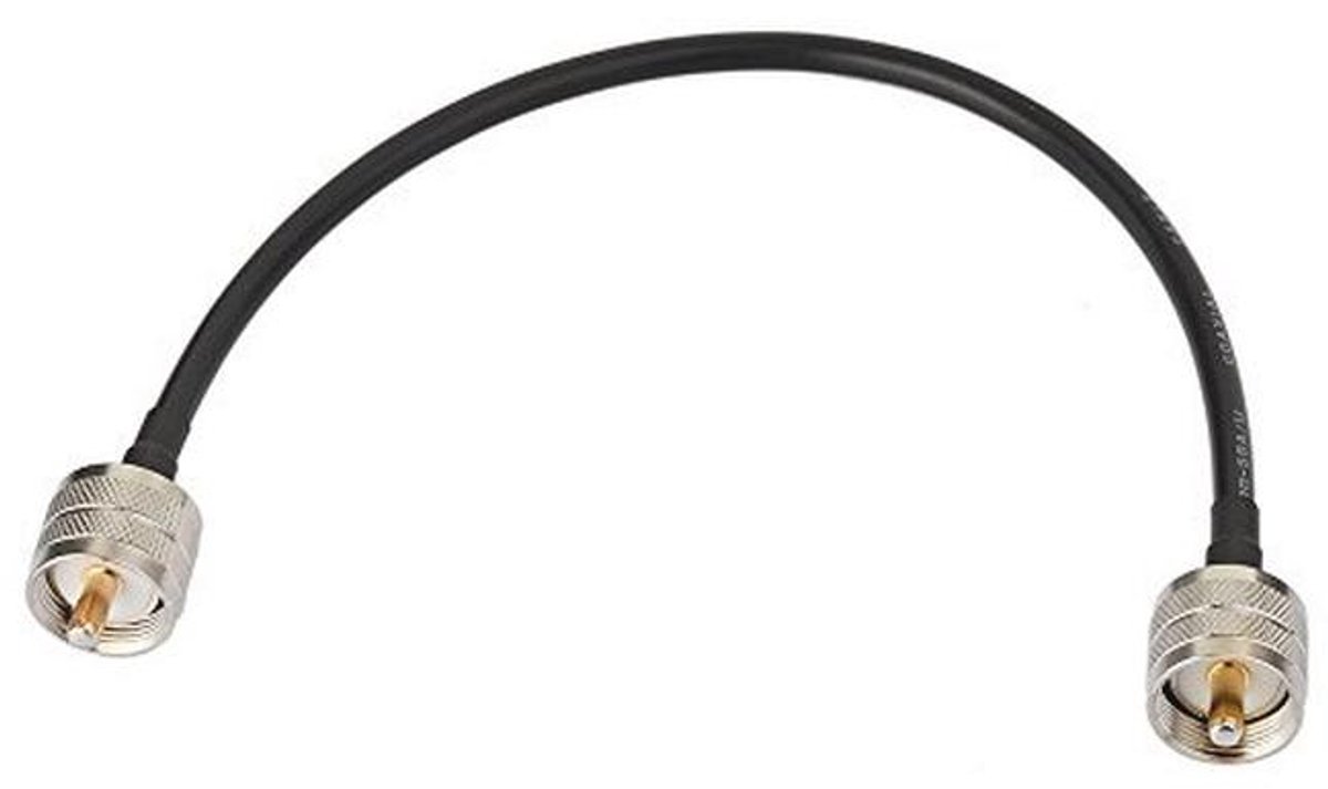 Coaxkabel RG58 50 Ohm 30 cm UHF Stekker naar Stekker voor Antennes