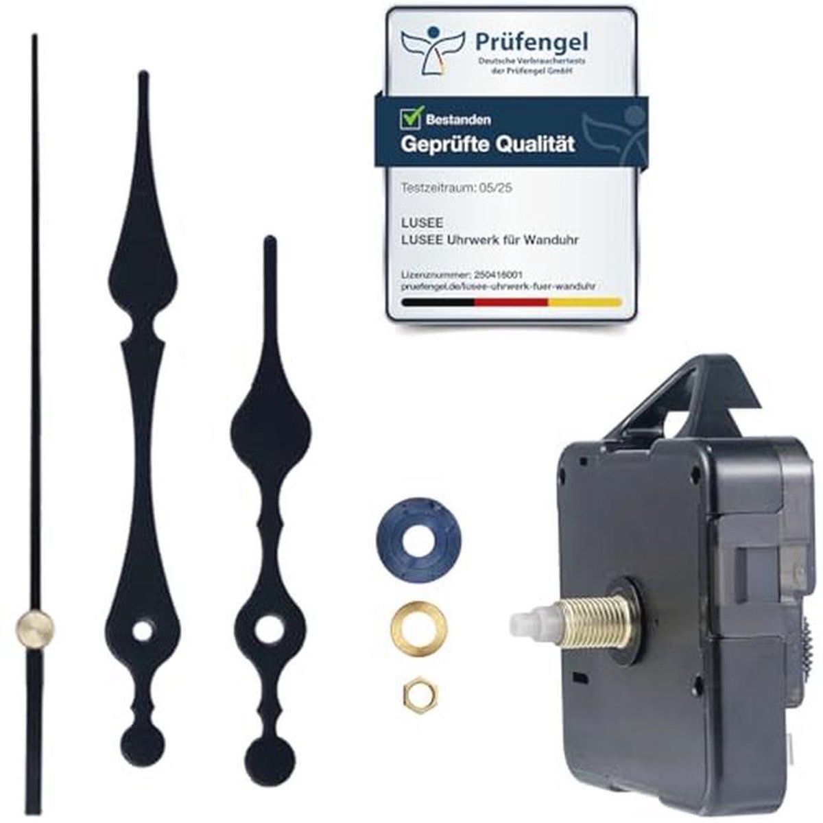 Geruisloos Uurwerk voor Wandklok - Korte Wijzer Kwarts Mechanisme om te Vervangen