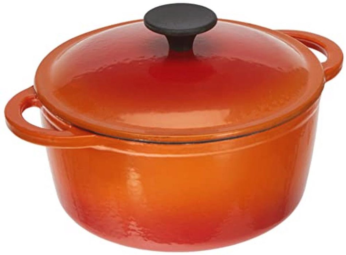 Ronde Gietijzeren Braadpan 2,5 L - 21 cm - Oranje