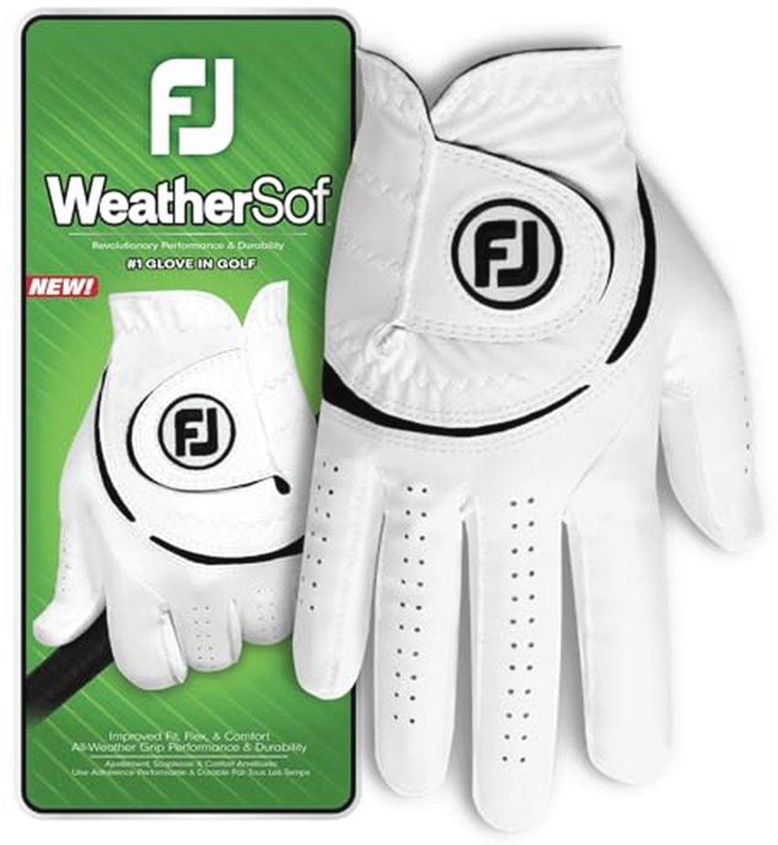 Golfhandschoen Heren Weathersof XL - Wit/Zwart