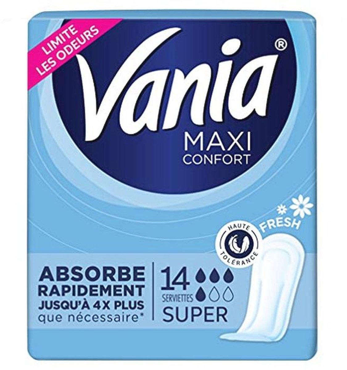 Vania - Maandverband Maxi Comfort, Super, 14 dameshanddoeken