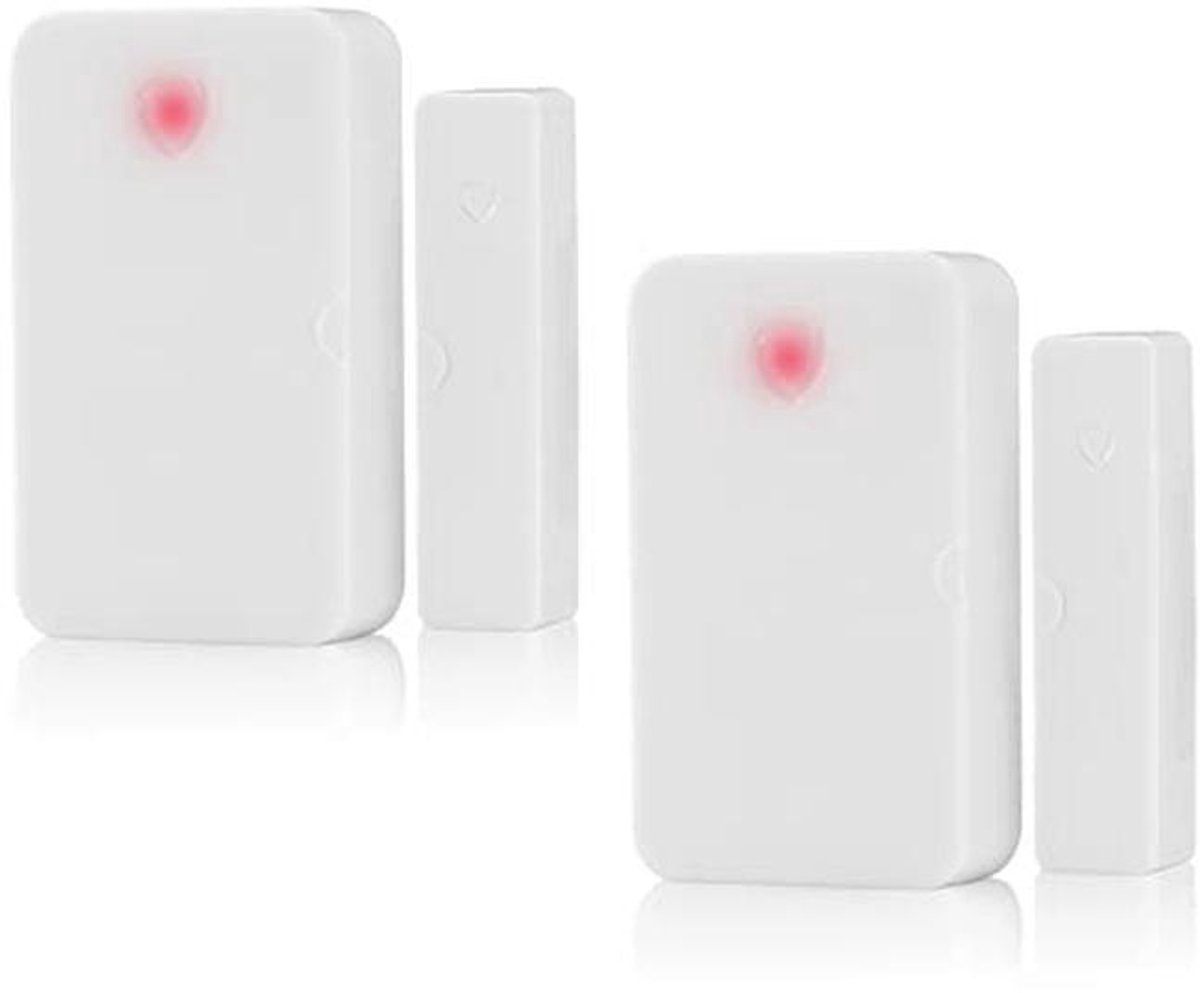 Draadloze deursensor voor huisalarmsystemen - Set van 2 voor verhoogde beveiliging
