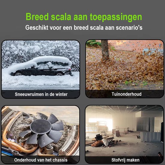 EAFC-Elektrische Blazer - Bladblazer - Handblazer - Draadloze Luchtblazer - Auto Droger - Turbo Ventilator - Stofblazer - 350W - Borstelloze Motor - 2x Accu - Oplader - Lichtgewicht - Krachtig - Draadloos van Merkloos	 — afbeelding 5