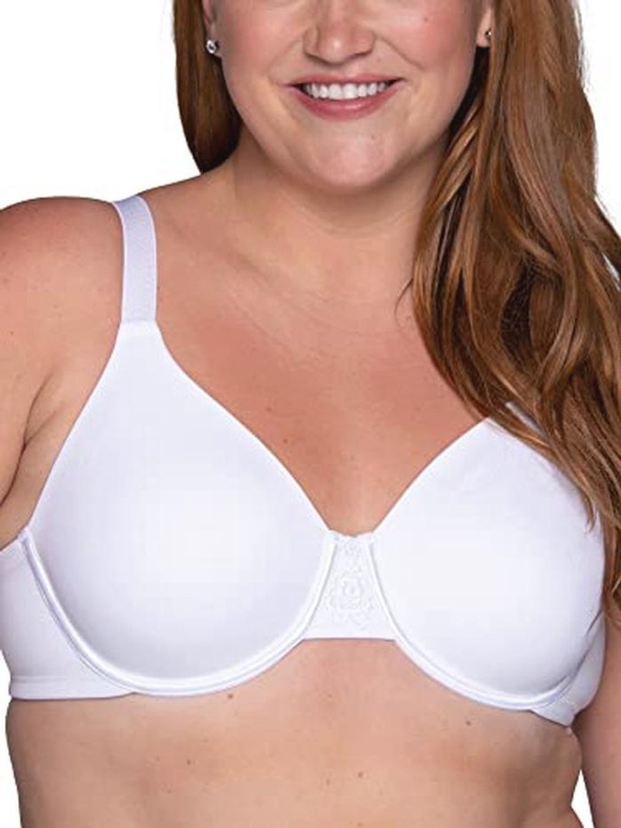 Dames Minimizer BH met Smoothing Effect - Verminder Buste tot 3,8 cm, Niet-Gevoerde Cups tot H, Ster Wit