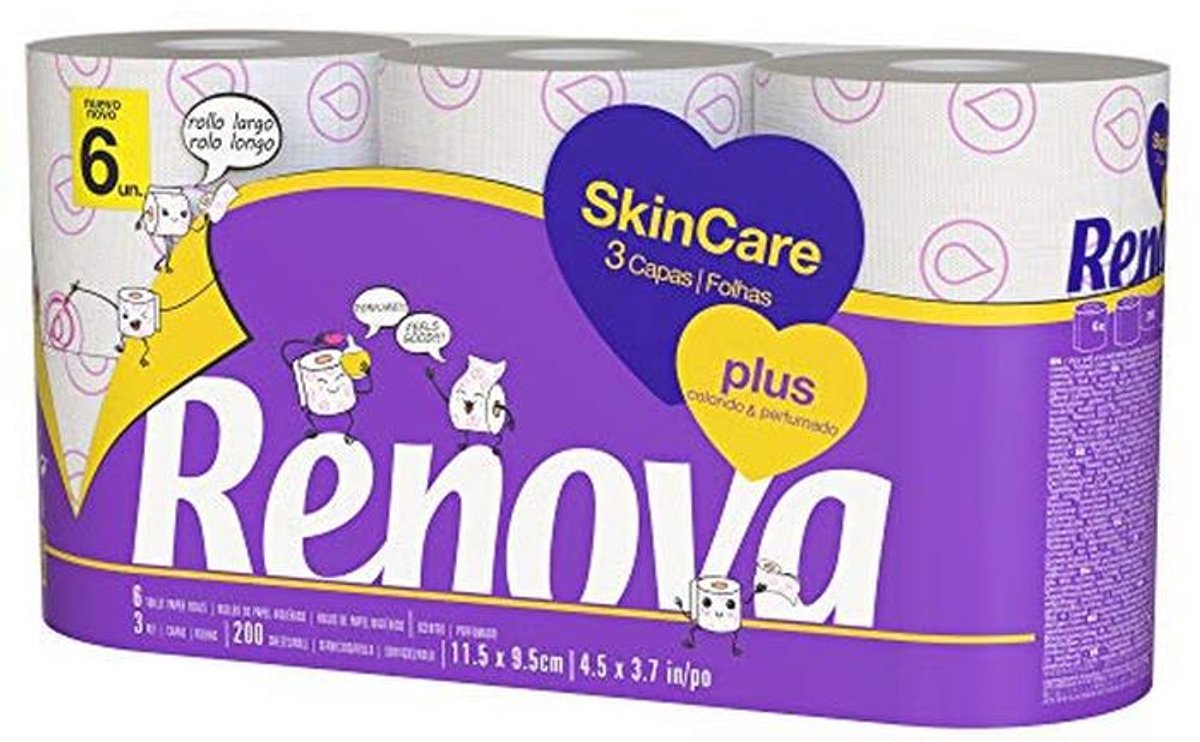Scented 3-Ply Toilet Paper - Pack of 6