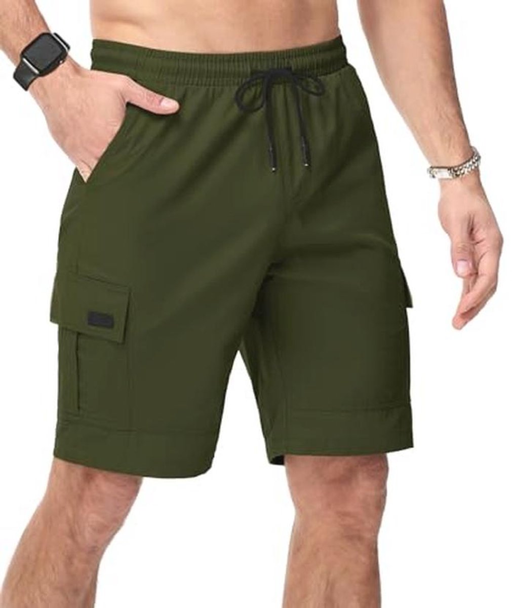 Korte Cargo Shorts voor Heren van Katoen - Comfortabele en Lichte Zomerbroek met 6 Zakjes