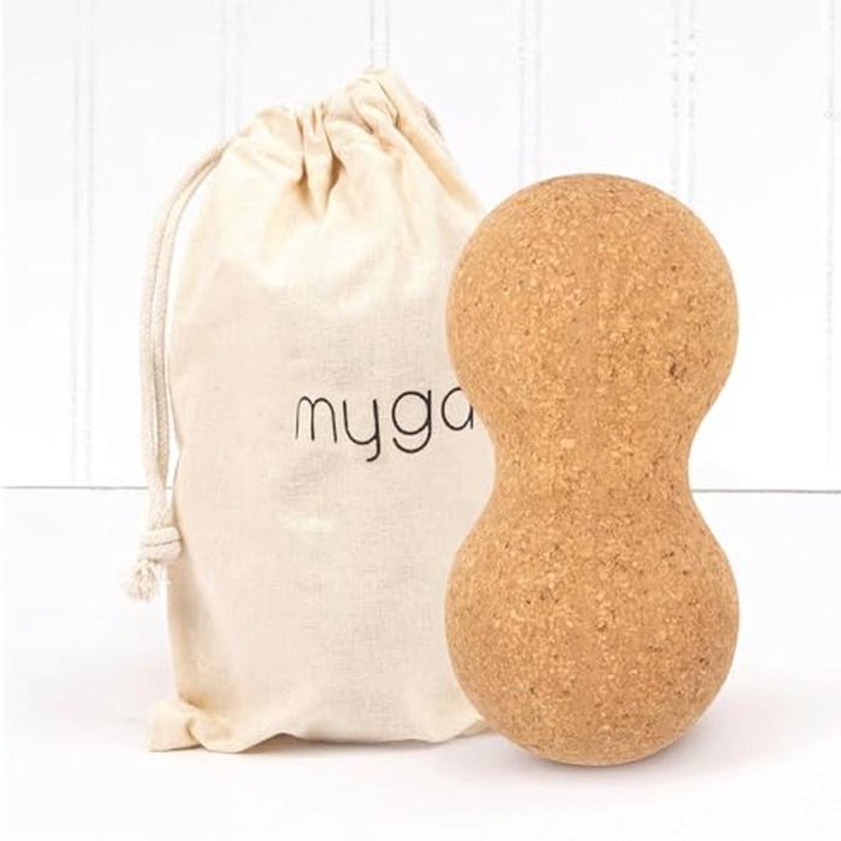 Cork Pinda Lacrosse Bal voor Myofasciale Release en Spiermassage - 14 x 6 cm