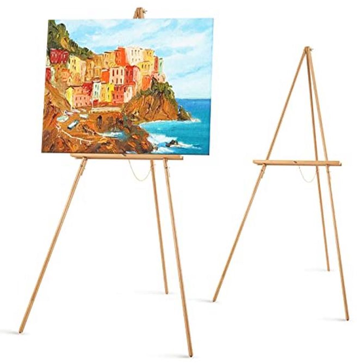 Verstelbare Houten A-frame Statief Ezel voor Kunstwerken - 65 Inch - 2 Stuks