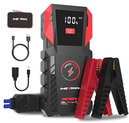 Draagbare Starthulp Voor 12V Accu’s – Met LCD-scherm, Voor Auto, Vrachtwagen En Motor, 90W