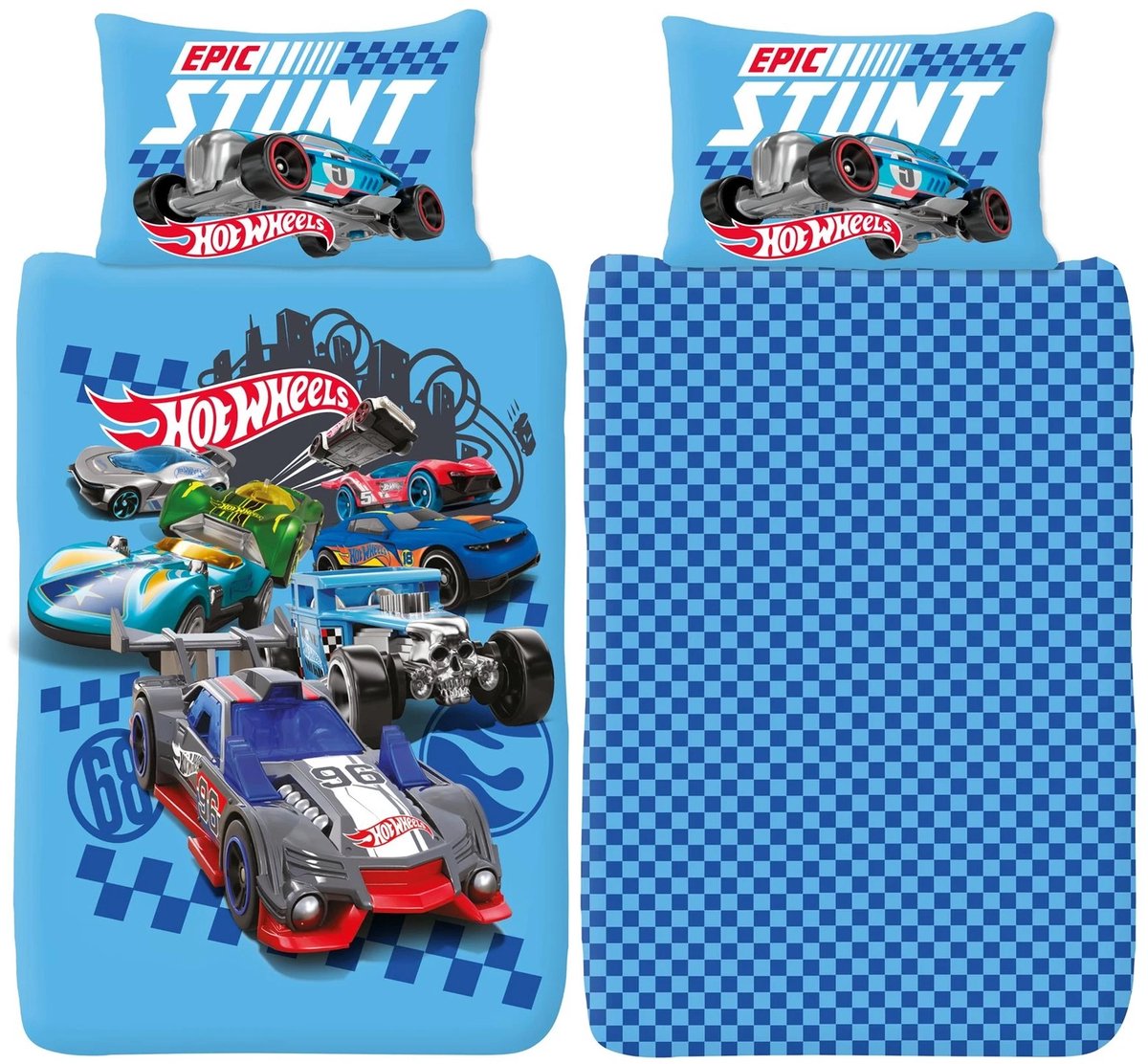 Hot Wheels - Dekbedovertrek - Eenpersoons - Geschikt voor 140 x 200 cm. - HotWheels - Dekbed