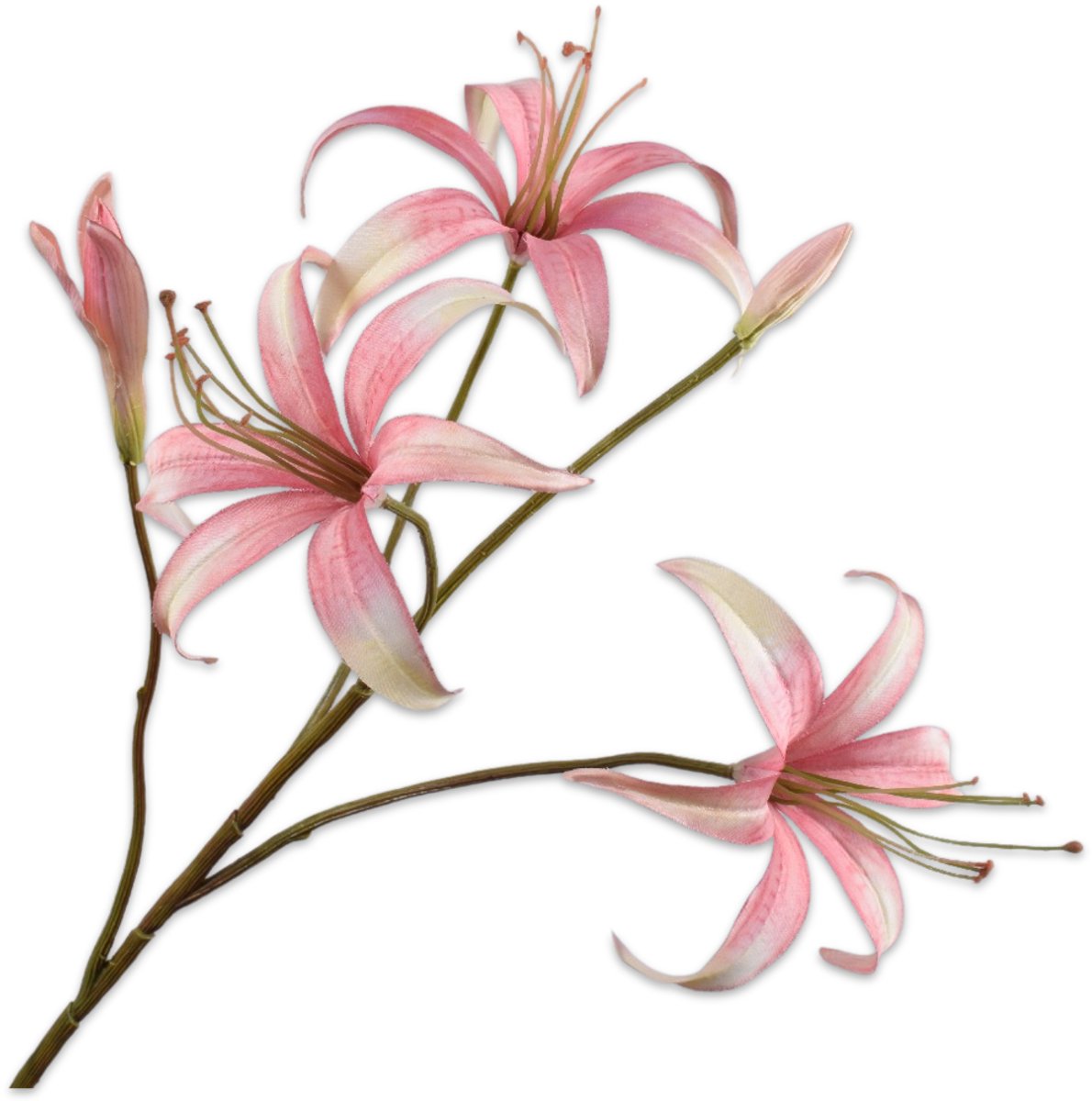 Silk-ka Lelie tak roze/creme 80 cm