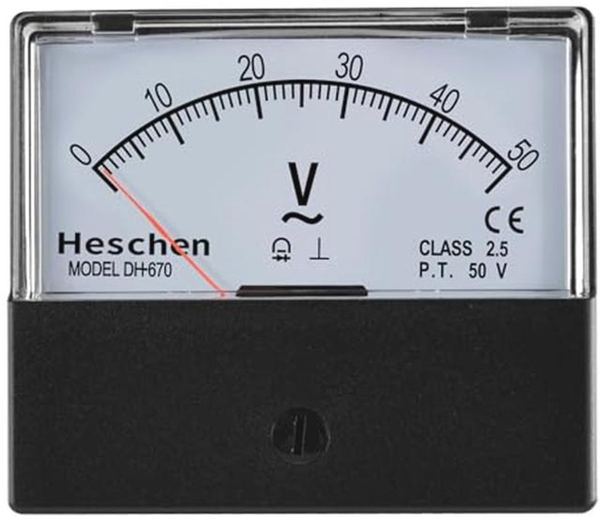 Rechthoekige Analoge Voltmeter AC 0-50V
