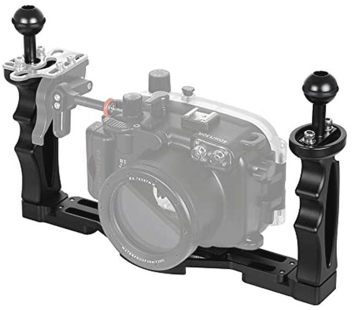 Waterdicht Handvat Voor Onderwatercamera - Dual Handheld Stabilizer Met Gripgreep