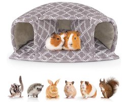 Cavia Hideout Groot Cavia Bed Gezellig Cavia Huis Warm Cavia Tunnel Wasbare Cavia Accessoires voor Kleine Huisdier Hamster/Chinchilla/Konijn