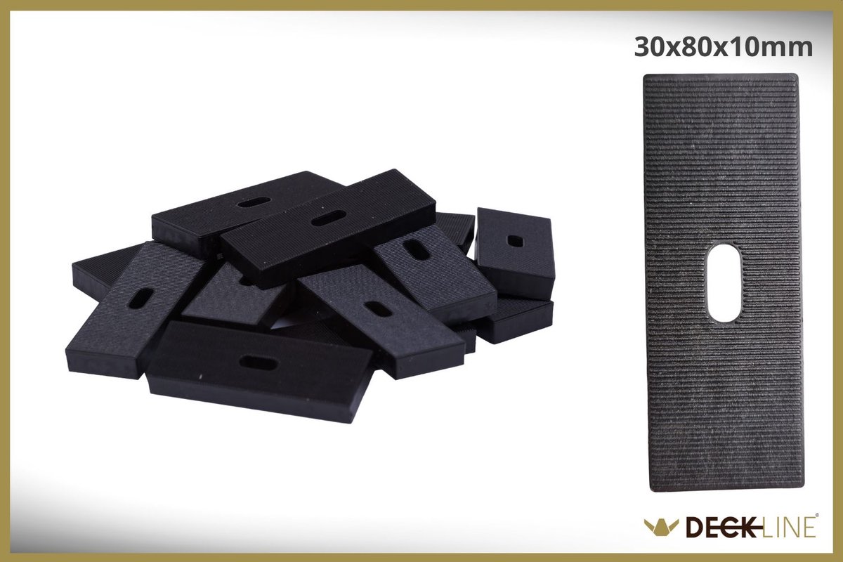 DECKLINE S3010 - Montage Wiggen - Universeel - 30x80x10 mm - 100 Stuks - Duurzaam