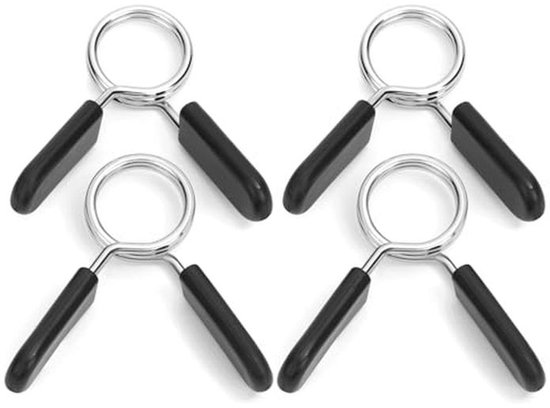 Flintronic Veerklemmen – 4 Stuks (25 Mm) Voor Haltergewichten, Stevige Grip Van Roestvrij Staal, Ideaal Voor Gewichtheffen En Fitness!