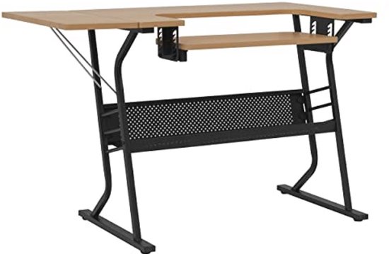 VEVOR Opvouwbare Naaitafel Multifunctioneel - Naaimachinetafel Met Opbergruimte En Wielen Wit