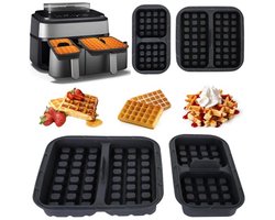Set van 2 siliconen wafelvormen voor Airfryer - Ideale accessoires voor luchtfriteuse