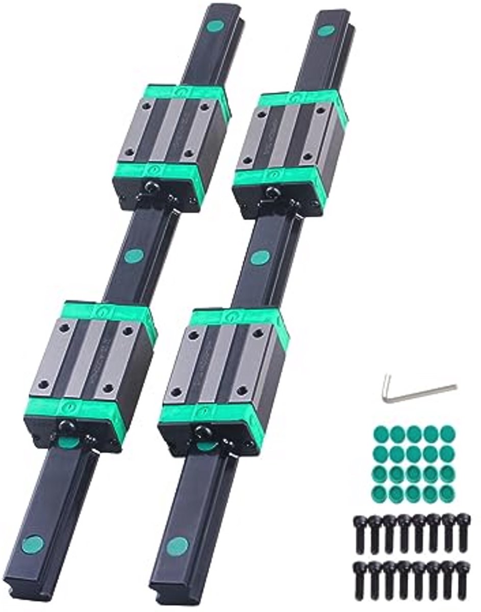 Lineaire geleiding set 600 mm met vierkante wielen voor 3D-printers en CNC-gereedschappen