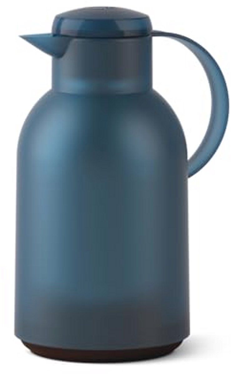 Thermoskan 1,5 liter met Quick Press-sluiting - 12 uur warm en 24 uur koud, blauw-grijs