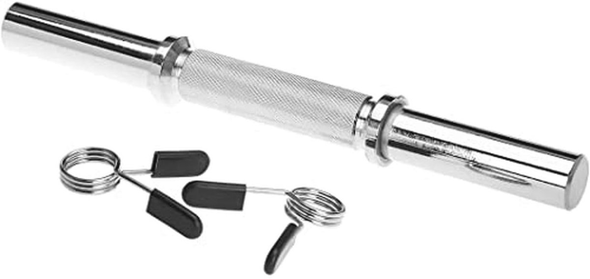 Handlebars met slot voor dumbbells | 35 of 38 cm lengte | Wieldiameter 25 mm | Maximaal draagvermogen 136 kg