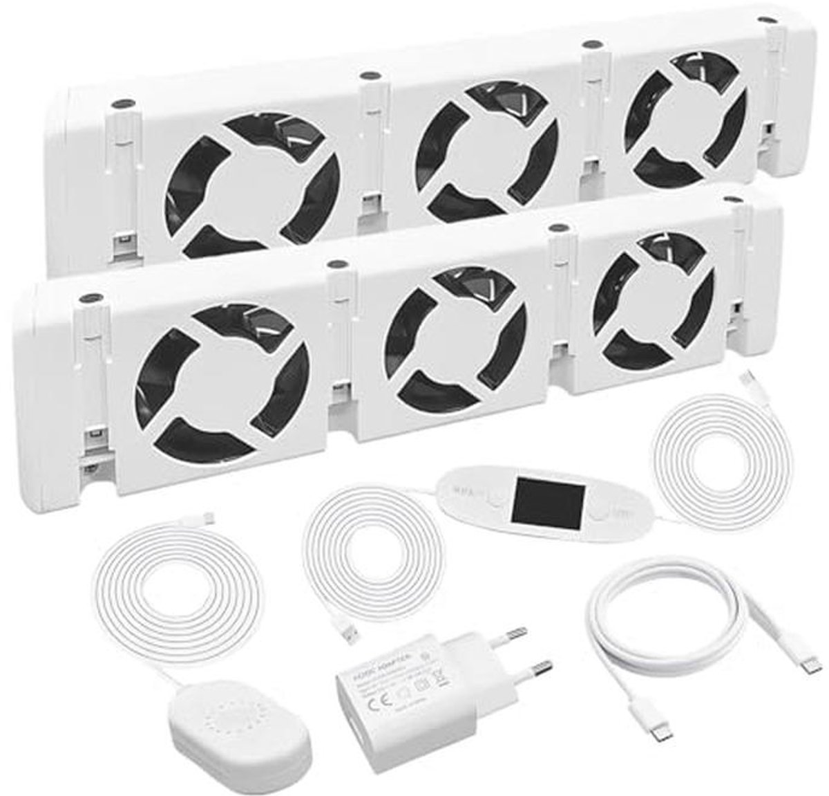 Duo-Set Radiatorventilator - 2 Stuks Duurzame Verwarmingsventilator voor Onderverwarming en Radiator | Bespaar Energie en Verwarmingskosten